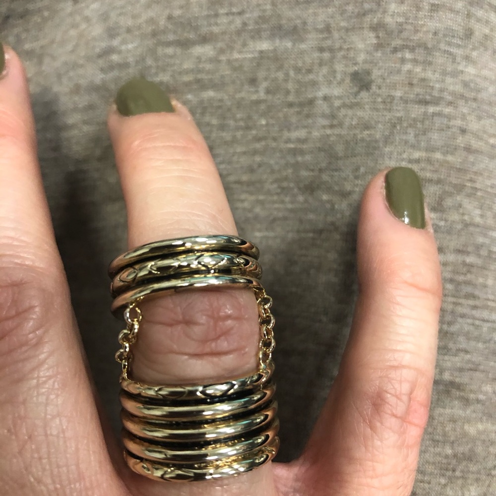 Gold double ring